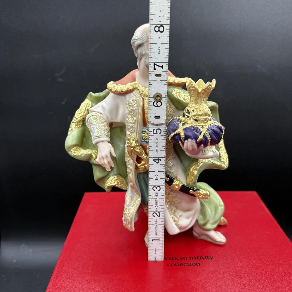 The Vatican Nativity Collection Melchior Figurine Small Hand Painted Porcelain
